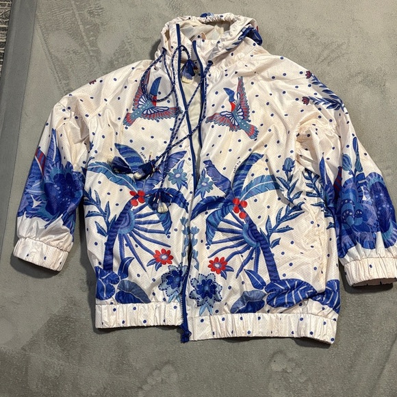 FARM RIO Off-White Jungle Chic windbreaker / rain jacket - Picture 4 of 13